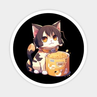 Kawaii Neko Cute Ramen Cat Japanese Noodle Anime Lover Magnet